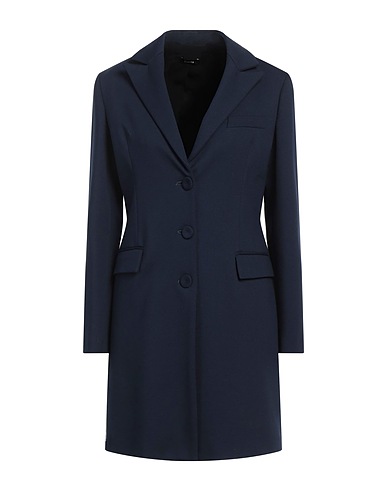 HANITA Full-length jacket Midnight blue 97% Polyester, 3% Elastane
