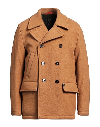 FAY Coat Camel 95% Virgin Wool, 5% Cashmere