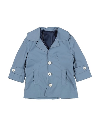 EMANUEL PRIS Full-length jacket Slate blue 100% Polyester