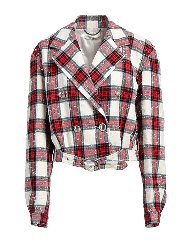 ALESSANDRA RICH Cabanjacke & Zweireiher Rot 50% Schurwolle, 35% Acryl, 10% Polyester, 5% Polyamid