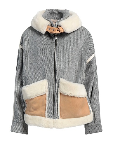 AVA ADORE Coat Black 50% Acrylic, 25% Polyester, 20% Wool, 5% Other Fibres, Shearling
