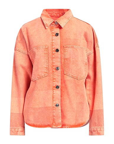 CARACTÈRE Denim shirt Orange 100% Cotton