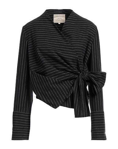 ALESSIA SANTI Jacke Schwarz 70% Baumwolle, 26% Polyester, 4% Andere Fasern