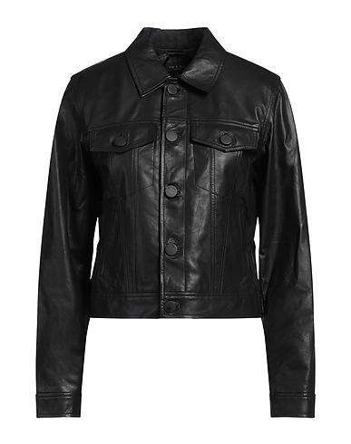 RAG & BONE Jacke Schwarz Lammleder