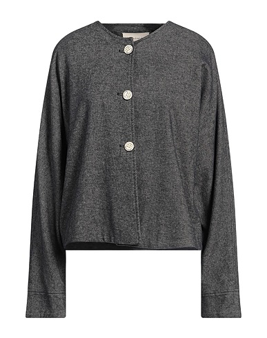 ALESSIA SANTI Jacket Black 80% Cotton, 20% Polyester