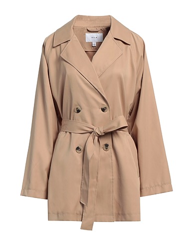 VILA トレンチコート サンド ポリエステル 100%