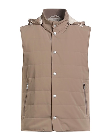 ELEVENTY Gilet PLATINUM Light brown 80% Polyamide, 20% Elastane