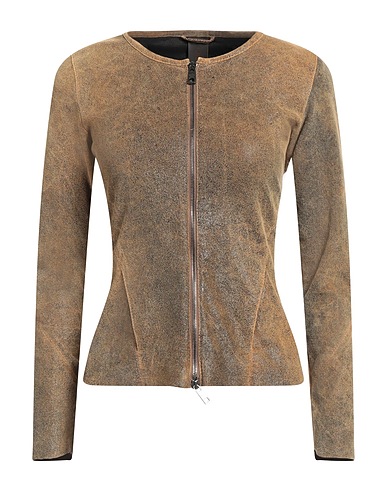 GIORGIO BRATO Jacket Camel 100% Leather