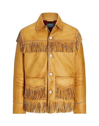 POLO RALPH LAUREN Jacket Fringe Deerskin Jacket
 Camel 100% Deerskin