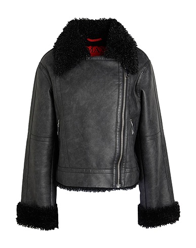 MAX&Co. Teddy Coat BOLLA Black 100% Polyester, Polyurethane coated