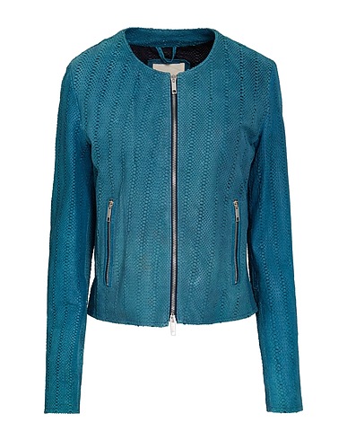 ONCIA Jacket Deep teal Leather