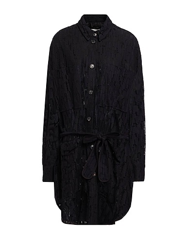 T_COAT Camicie e bluse in pizzo Nero 80% Cotone, 20% Poliammide