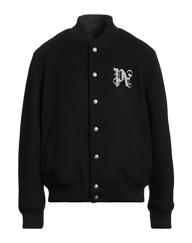 PALM ANGELS Bomber Black 75% Virgin Wool, 25% Polyamide, Acrylic, Elastane