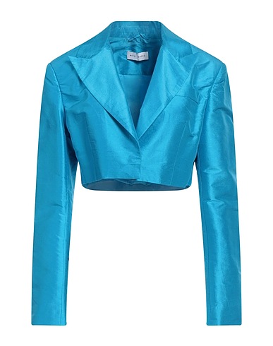 WEILI ZHENG Blazer Turquoise 100% Silk
