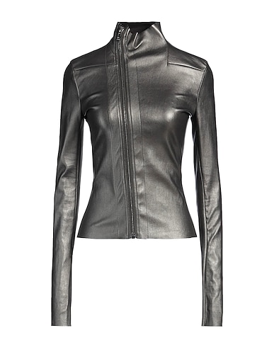 RICK OWENS Bikerjacke Blei 65% Lammleder, 34% Baumwolle, 1% Lycra®