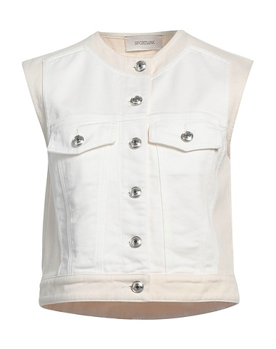 SPORTMAX Denim jacket Ivory 100% Cotton