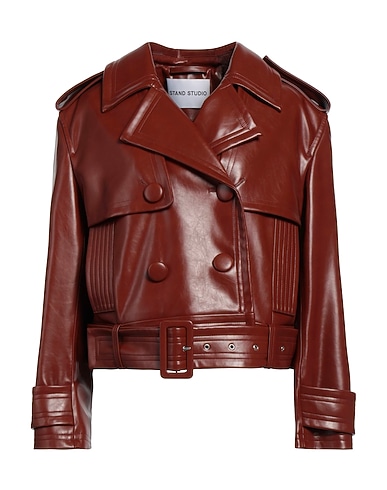 STAND STUDIO Jacket Tan 50% Polyurethane, 50% Polyester