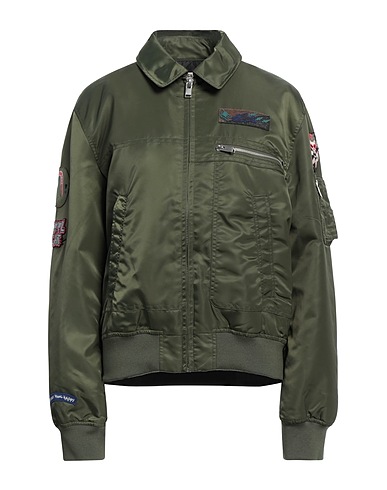 ZADIG&VOLTAIRE Jacket Military green 100% Recycled polyamide, Polyester, Elastane