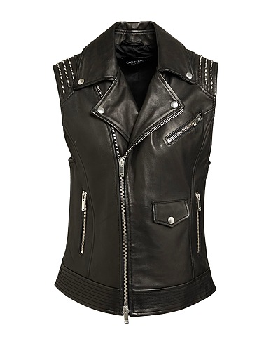 DONDUP Gilet Black 100% Lambskin