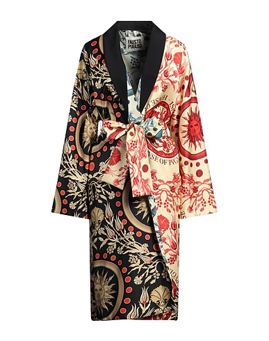 FAUSTO PUGLISI Full-length jacket Beige 100% Silk, Acetate