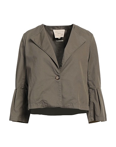 ALESSIA SANTI Jacket VERDE MILITARE 52% Linen, 46% Cotton, 2% Elastane
