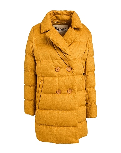 HERNO Shell  jacket Mustard 51% Silk, 49% Cashmere