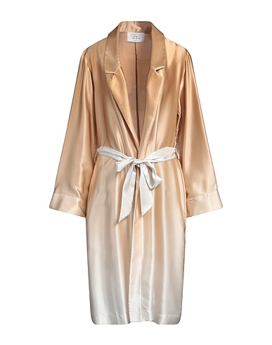 SLEEP NO MORE Full-length jacket Sand 100% Silk