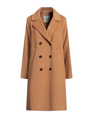 EMMA & GAIA Coat Camel 80% Wool, 10% Cashmere, 10% Polyamide