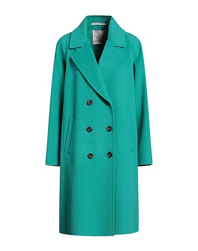 EMMA & GAIA Coat Emerald green 80% Wool, 10% Cashmere, 10% Polyamide