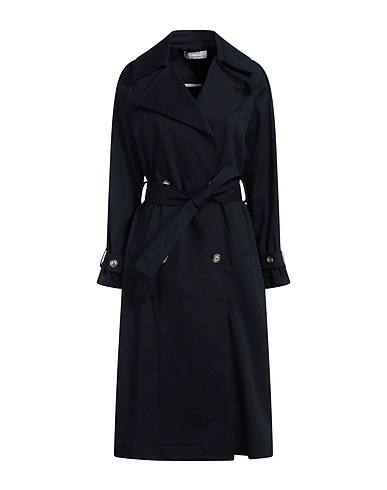 KAOS Double breasted pea coat Midnight blue 97% Cotton, 3% Elastane