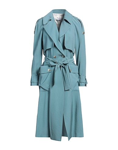 KAOS Double breasted pea coat Pastel blue 90% Viscose, 10% Polyester