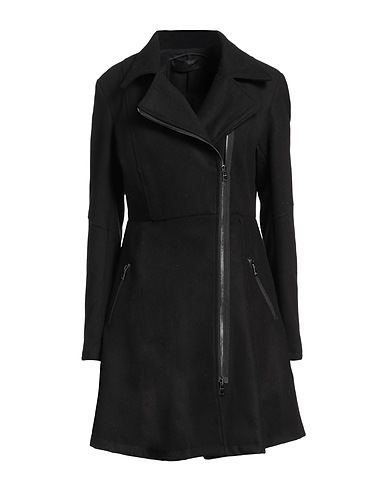 LA HAINE INSIDE US Coat Black 88% Polyester, 10% Viscose, 2% Elastane