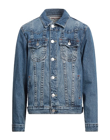 TRUE RELIGION Denim jacket Blue 98% Cotton, 2% Other Fibres