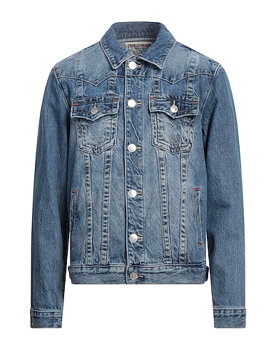 TRUE RELIGION Jeansjacke BLU 98% Baumwolle, 2% Andere Fasern