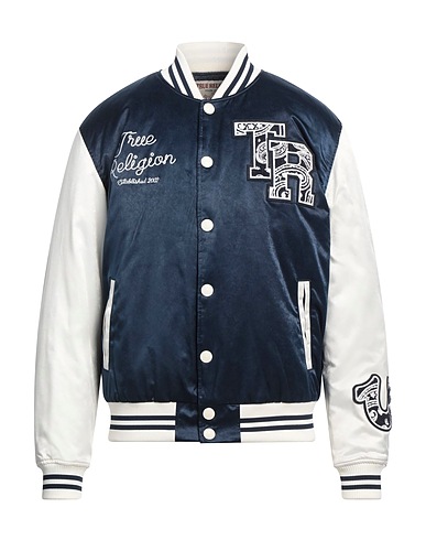 TRUE RELIGION Jacket Navy 100% Polyester, Elastane