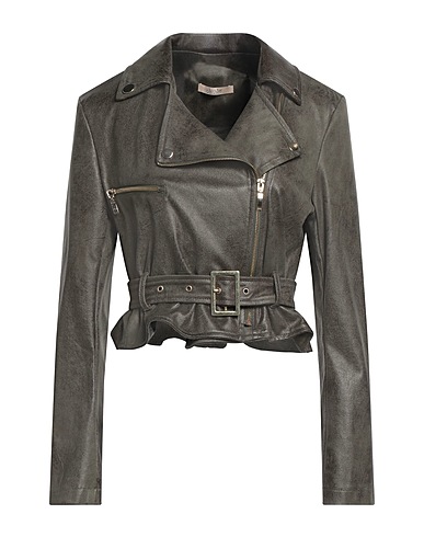 NO-NÀ Giacca biker Verde militare 89% Poliestere, 11% Elastan
