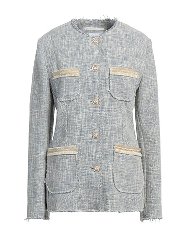MERCI ITALIA Jacke Hellblau 87% Baumwolle, 10% Polyester, 3% Andere Fasern