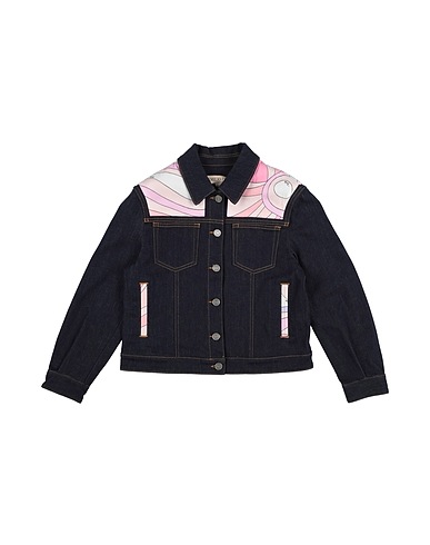 PUCCI Jeansjacke Blau 98% Baumwolle, 2% Elastan, Viskose