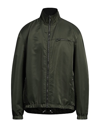 MCQUEEN Jacket Military green 100% Cotton, Polyamide, Viscose, Polyester