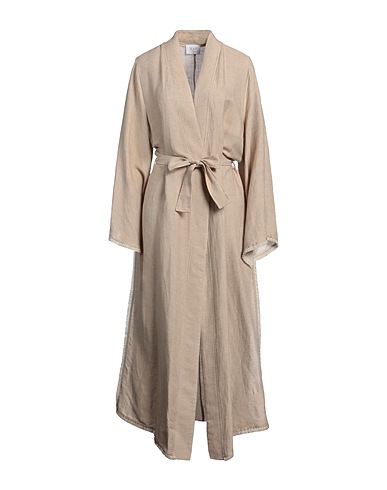 MVP WARDROBE Full-length jacket Sand 64% Linen, 36% Viscose