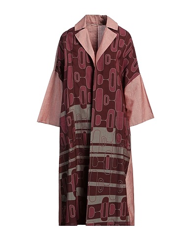 ERMANNO GALLAMINI Full-length jacket Garnet 48% Linen, 28% Virgin Wool, 24% Silk