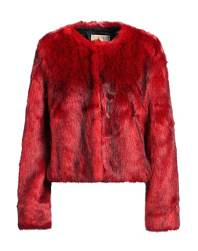 MICHAEL MICHAEL KORS Teddy Coat Red 100% Acrylic