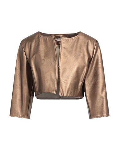 RINASCIMENTO Jacket Bronze 100% Viscose, Polyurethane
