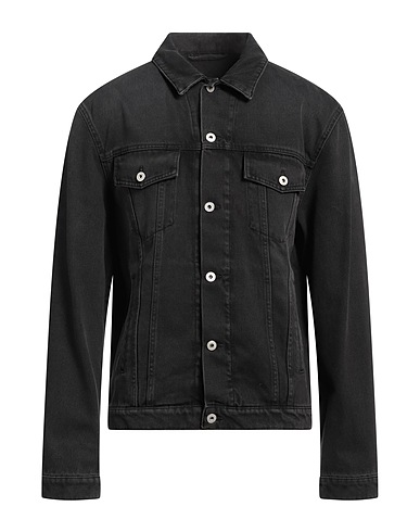 HERON PRESTON Denim jacket Black 100% Cotton