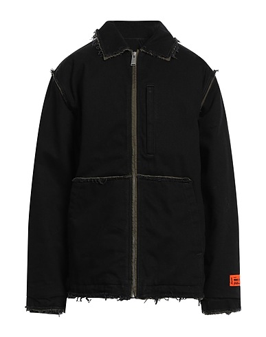 HERON PRESTON Denim jacket Black 100% Cotton