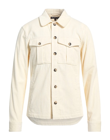 MICHAEL KORS MENS Camicia tinta unita Avorio 100% Cotone