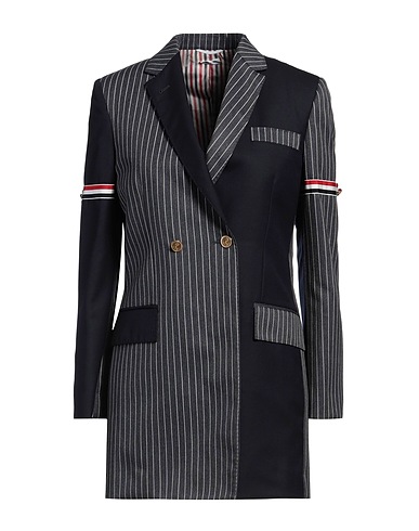 THOM BROWNE Coat Midnight blue 100% Wool