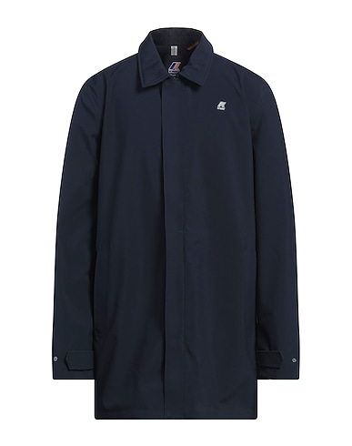 K-WAY Lange Jacke Marineblau 92% Polyester, 8% Polyurethan