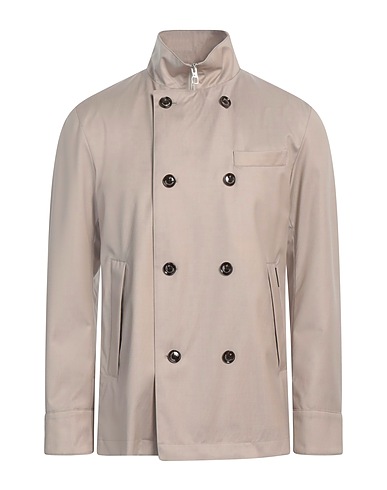MONTECORE Double breasted pea coat Light grey 100% Wool