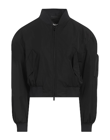 HEVÒ Bomber Black 60% Polyester, 40% Cotton, Wool